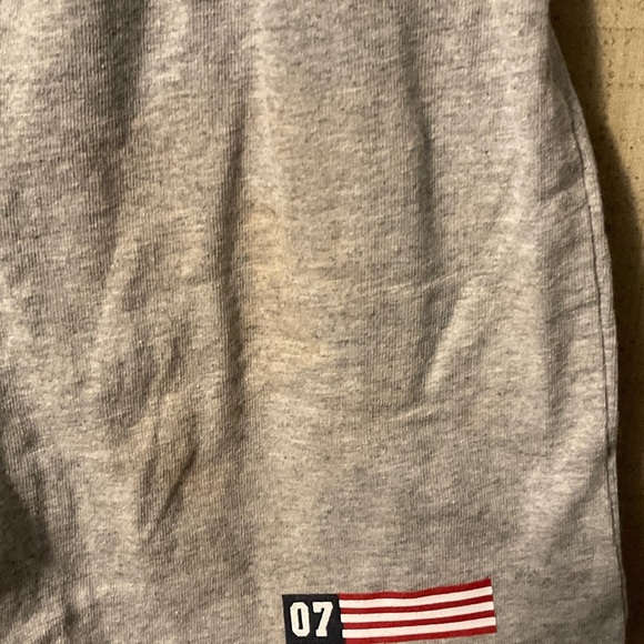 Gray Kids Shorts with Flag Patch - Picture 2 of 6